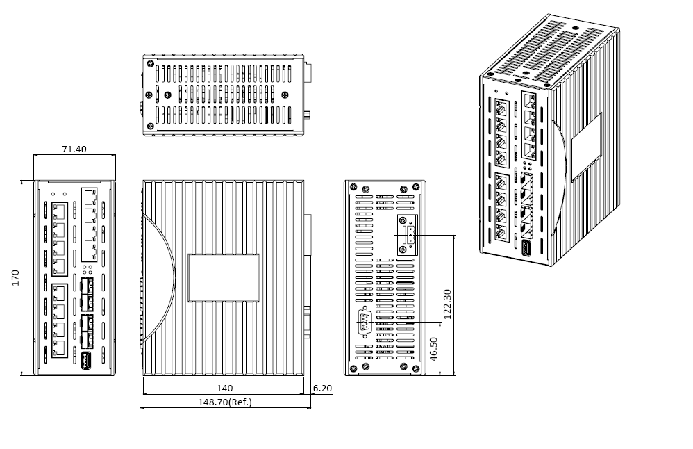 EX78900R Series dimensions