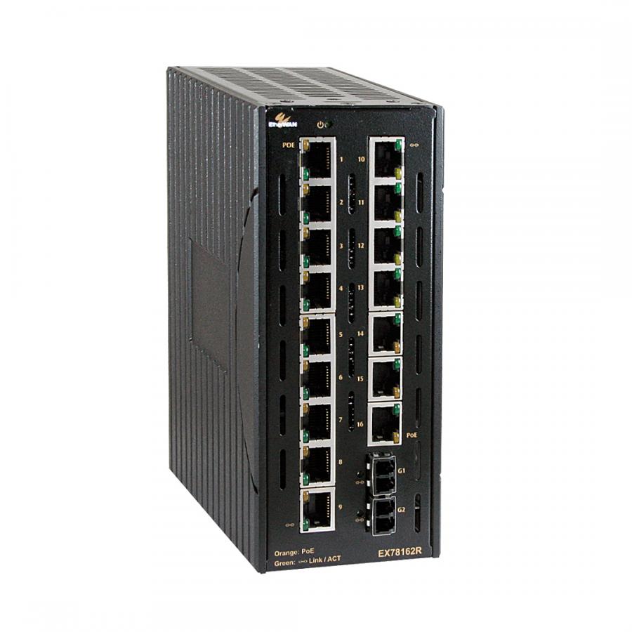 EX78162R Series Managed Hardened PoE Switch 16 Port